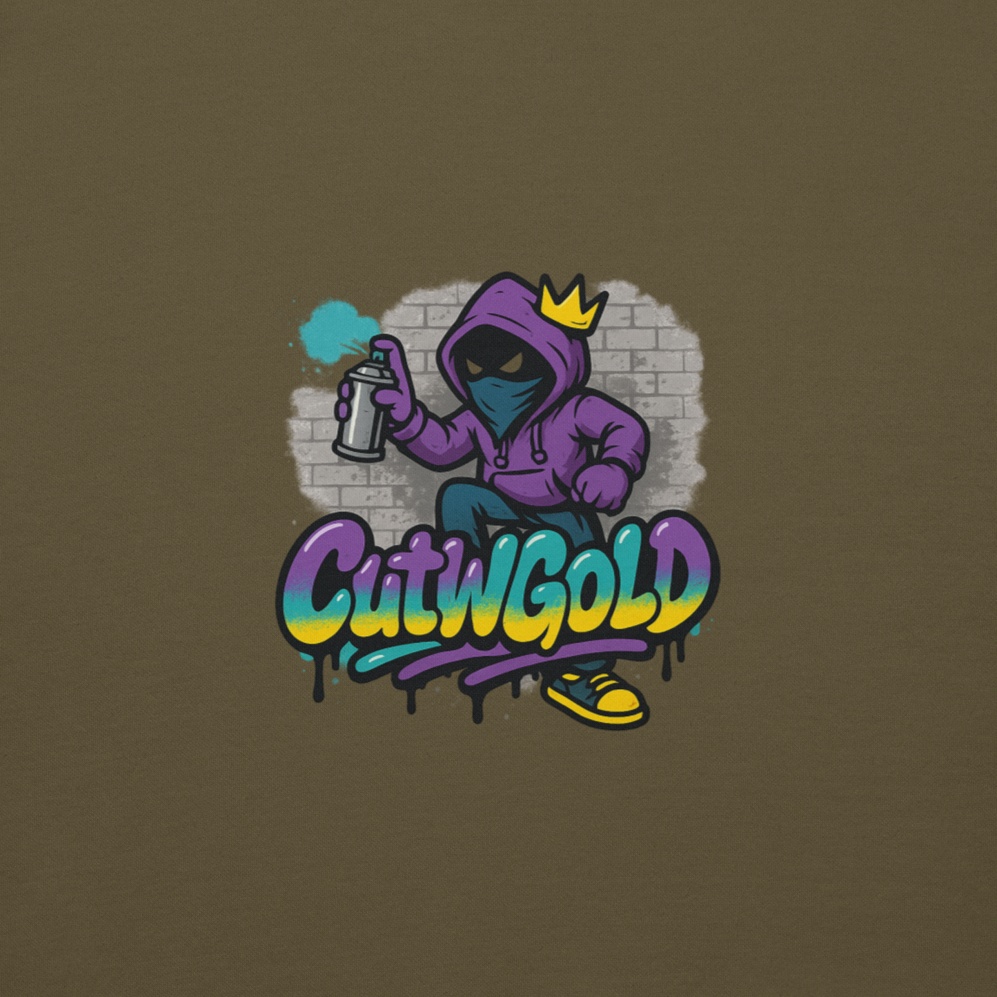 CutWGold Graffiti Crown Hoodie