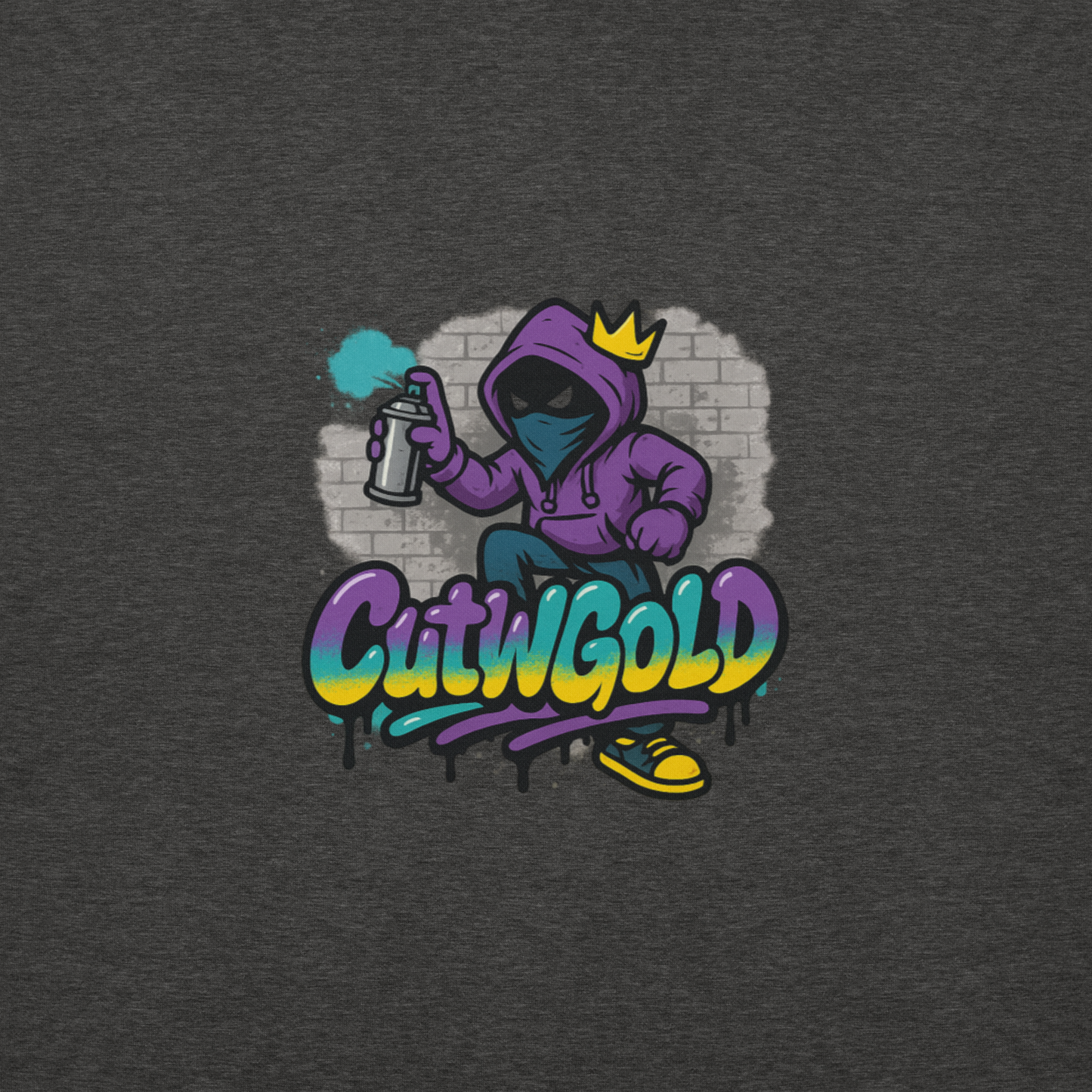 CutWGold Graffiti Crown Hoodie