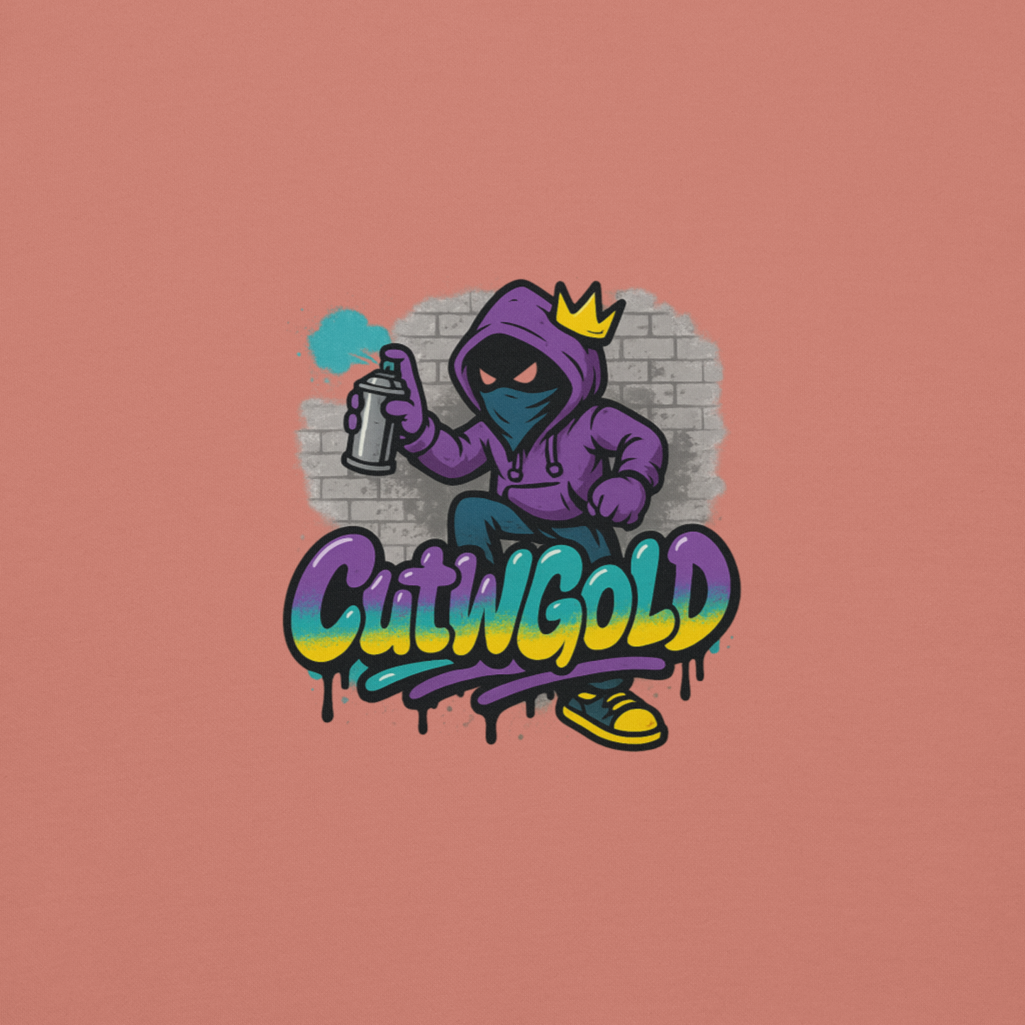 CutWGold Graffiti Crown Hoodie