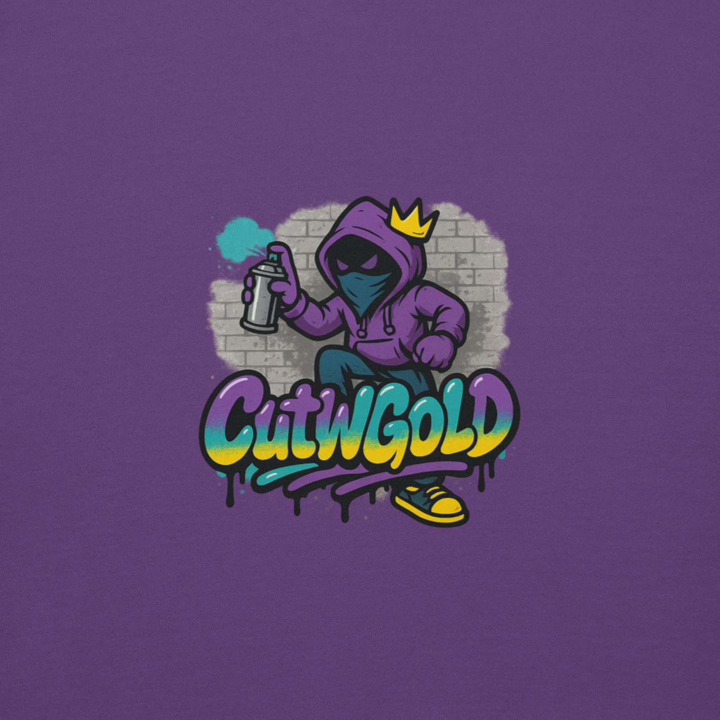 CutWGold Graffiti Crown Hoodie