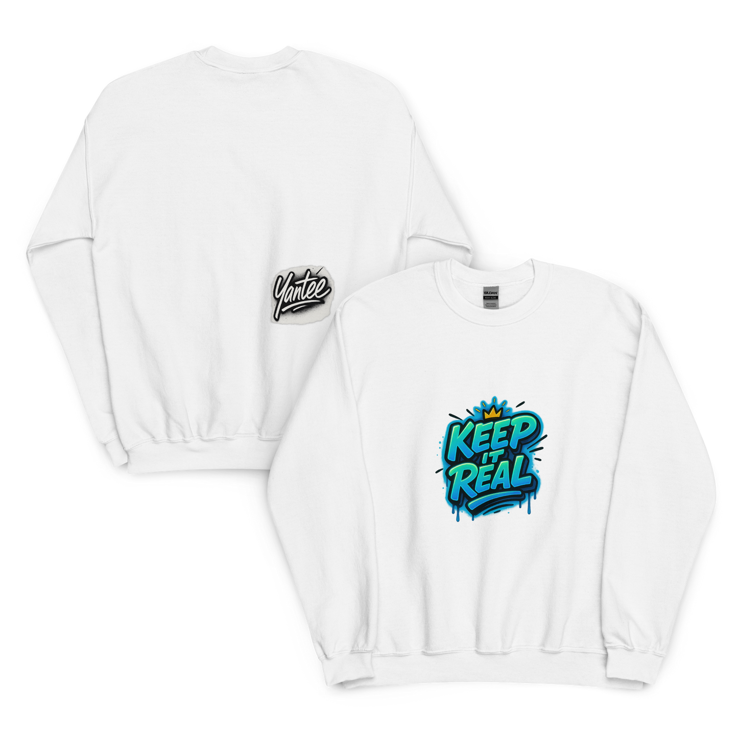 Yantee “Keep It Real” x Autograph Crewneck Sweater – CutWGold Limited Drop