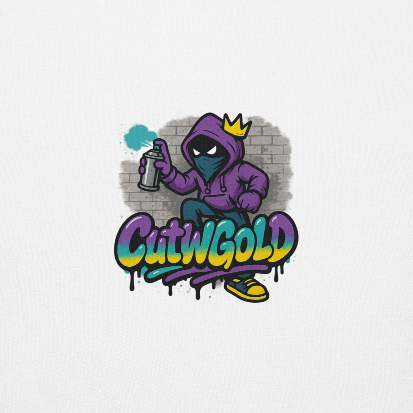 CutWGold Graffiti Crown Hoodie