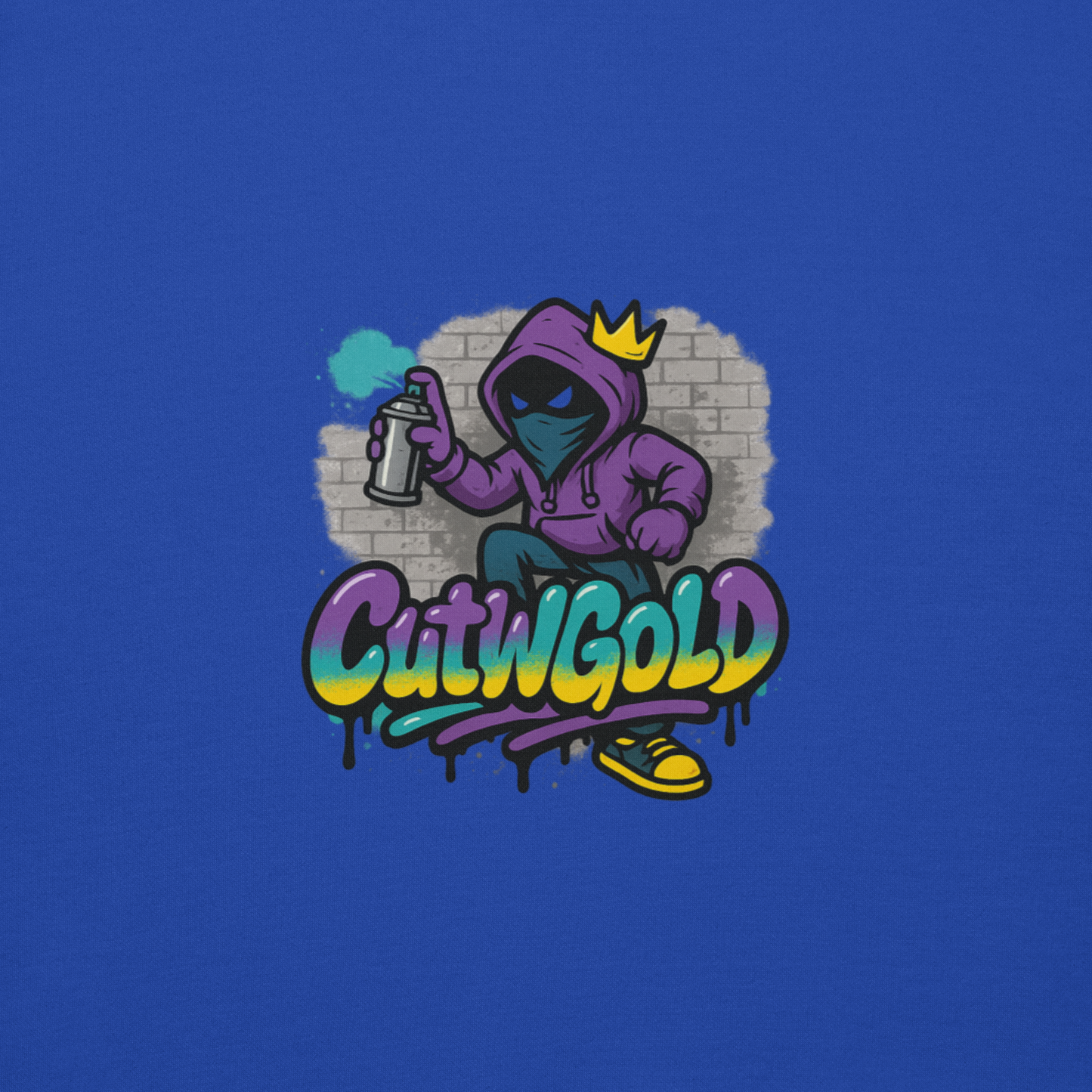 CutWGold Graffiti Crown Hoodie