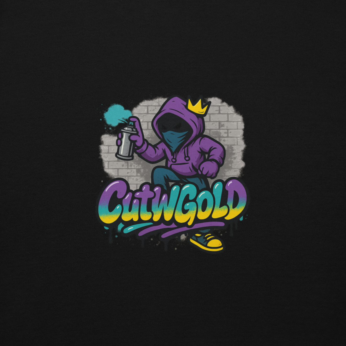 CutWGold Graffiti Crown Hoodie