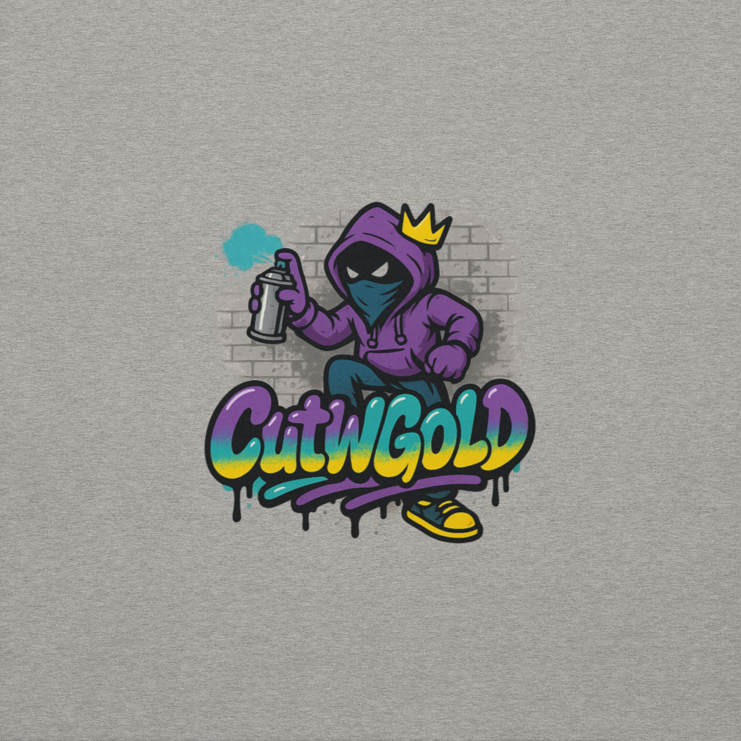 CutWGold Graffiti Crown Hoodie