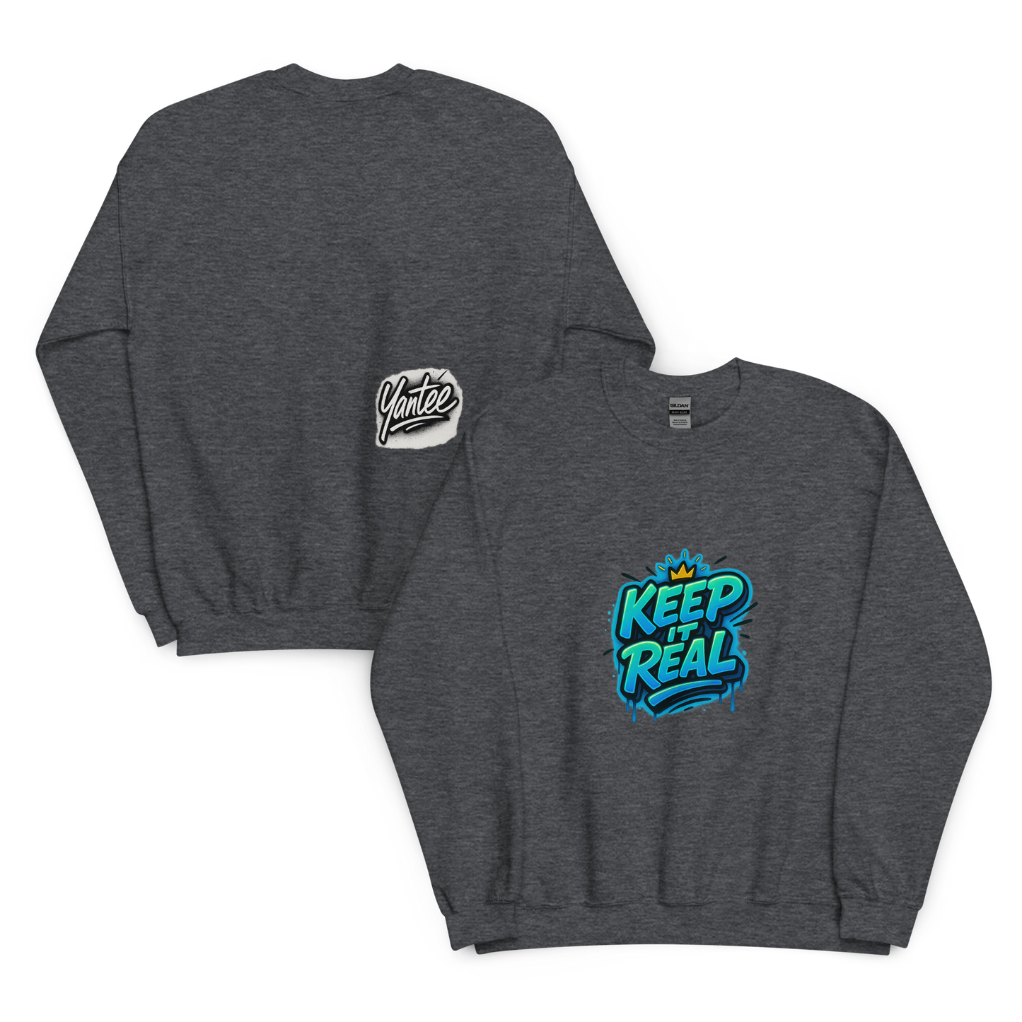 Yantee “Keep It Real” x Autograph Crewneck Sweater – CutWGold Limited Drop