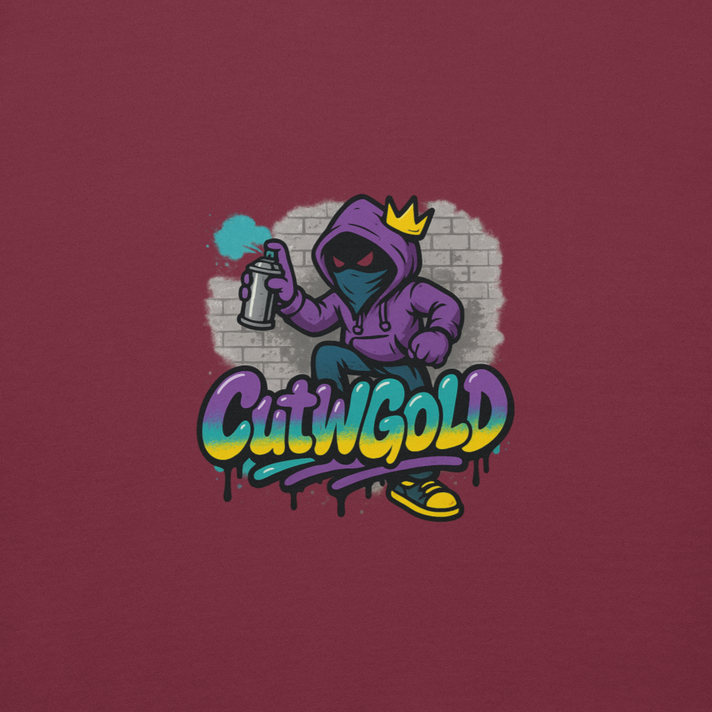 CutWGold Graffiti Crown Hoodie