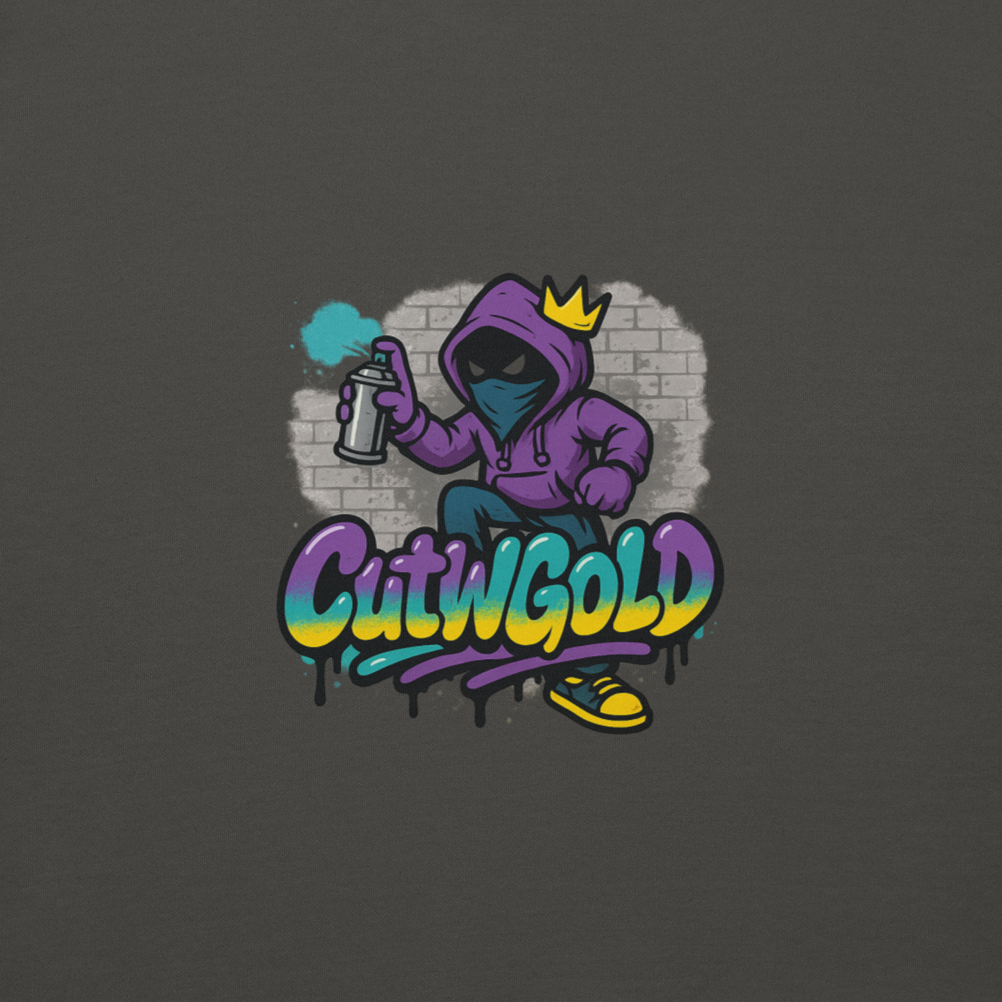 CutWGold Graffiti Crown Hoodie