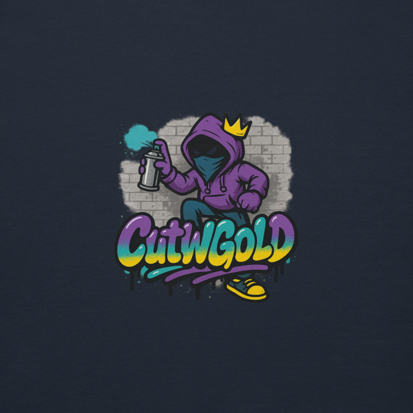 CutWGold Graffiti Crown Hoodie