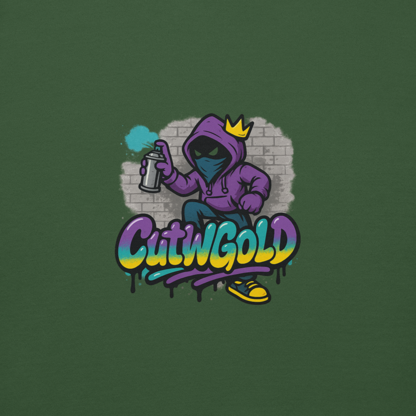 CutWGold Graffiti Crown Hoodie