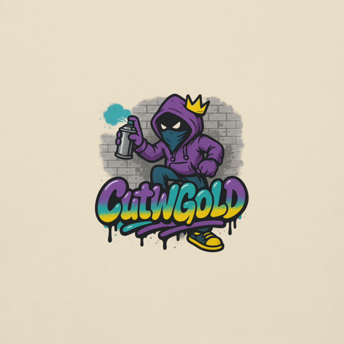 CutWGold Graffiti Crown Hoodie